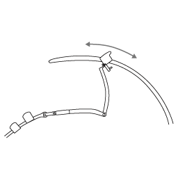 A figure of leather band with sliding an opened adjuster.